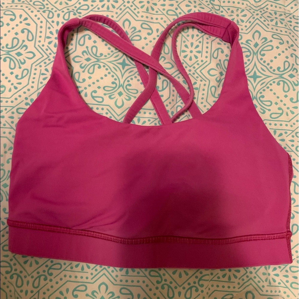 lululemon energy bra in pink